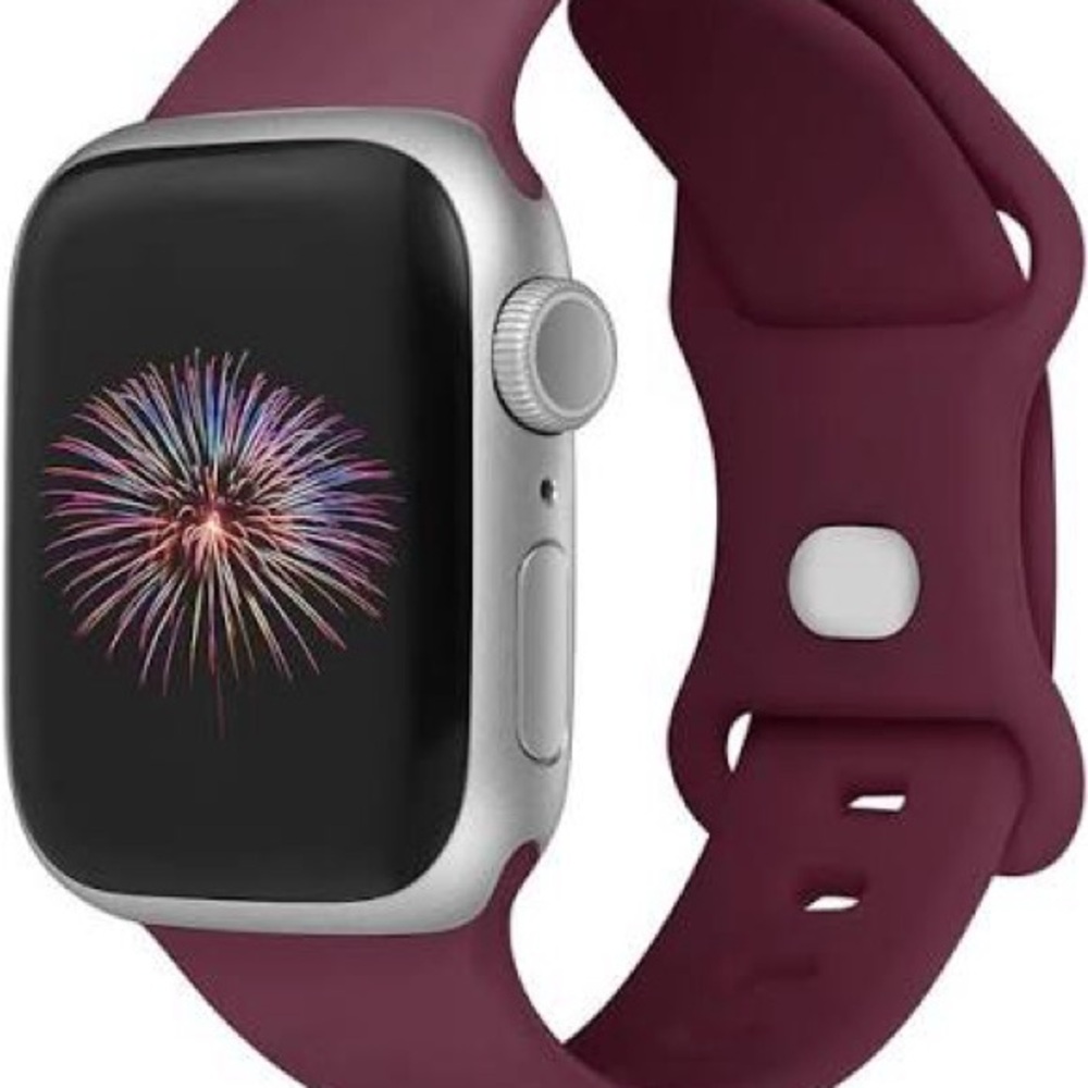Apple Watch SE with Burgundy Sport Band